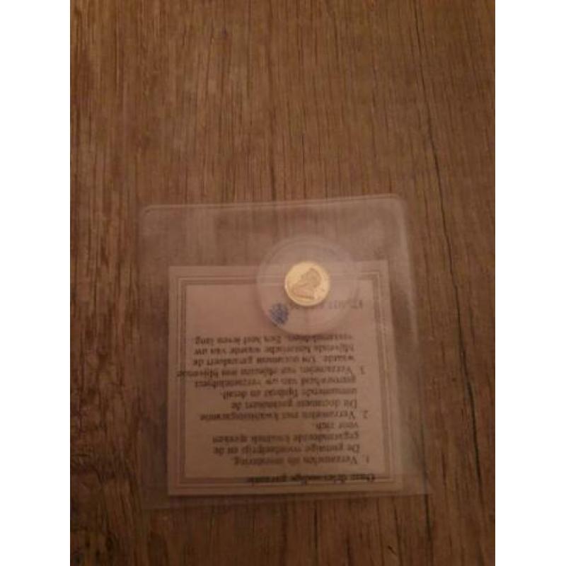 Kleinste Gouden munt van de wereld