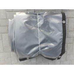 Actie!! PVC dekkleed 6 x 10 meter/grijs/ogen om de 50