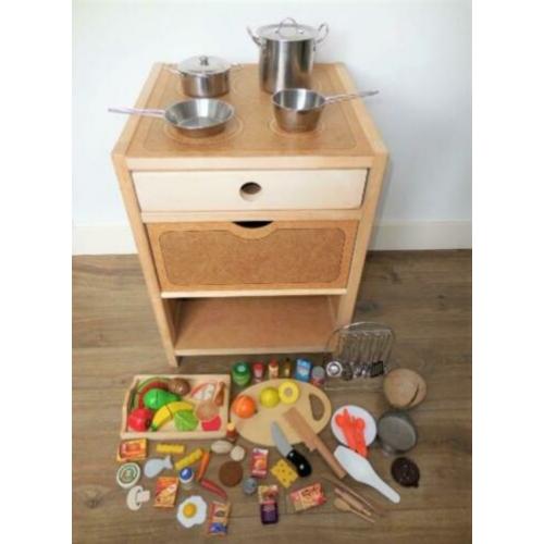 Houten Keukentje met AH Minis, Potten, Pannen en Meer!