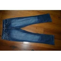Onado, leuke stoere blauwe stretch jeans, maat 44