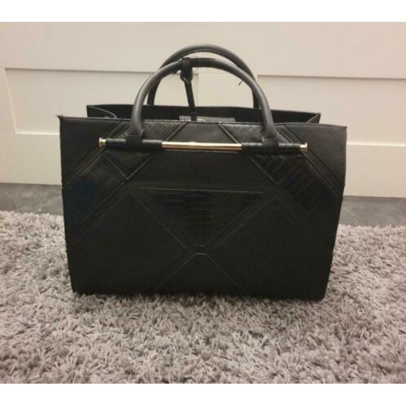 Grote zwarte shopper handtas