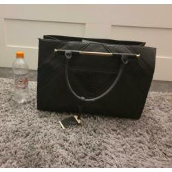 Grote zwarte shopper handtas