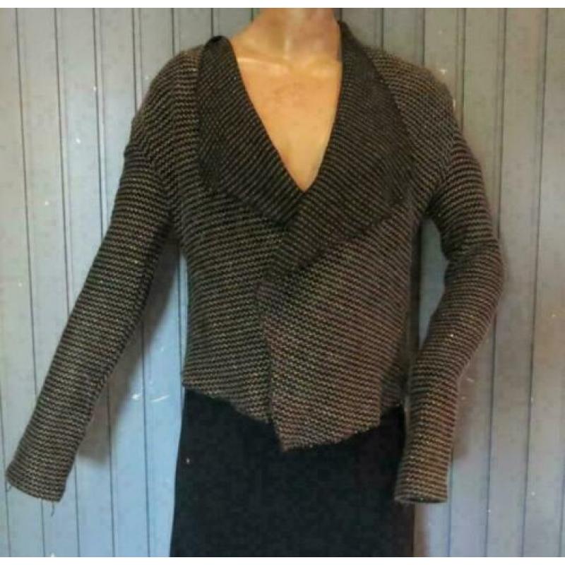 Geisha zwart grijs vest maat XS maat 34