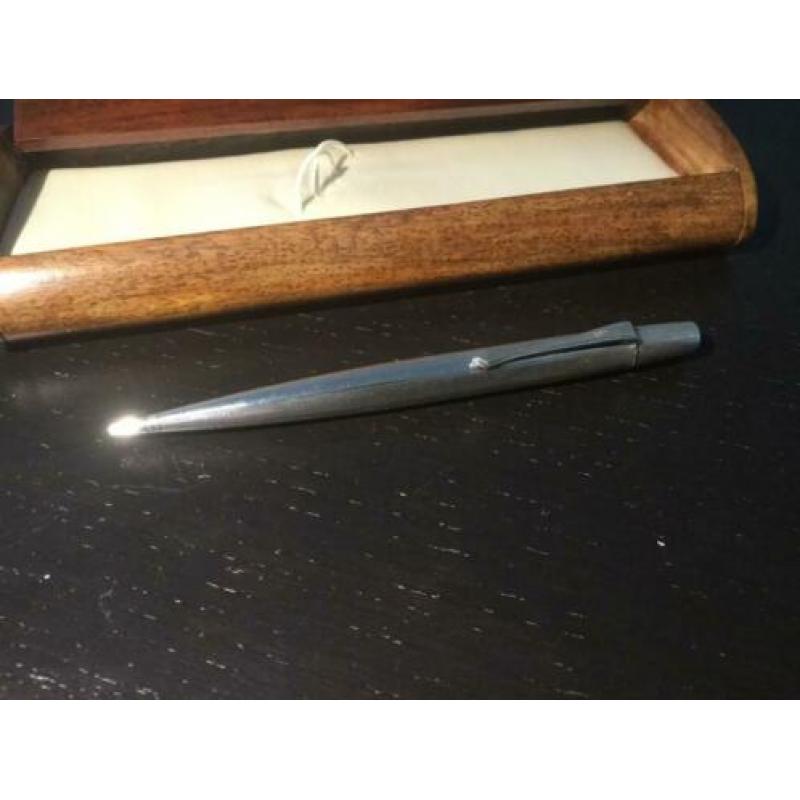Zilveren (900) vintage vulpotlood in houten etui