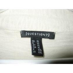 ecru lang mouwloos vest van Question? mt XL