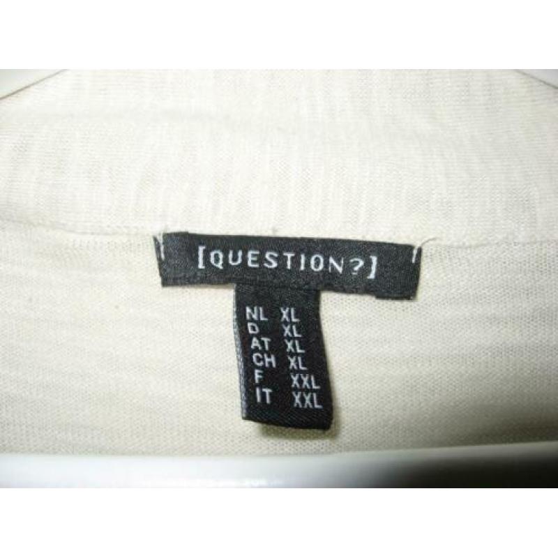 ecru lang mouwloos vest van Question? mt XL