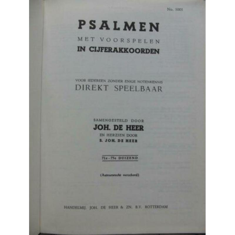 Psalmen en Lofzangen in Cijferakkoorden door Joh. de Heer