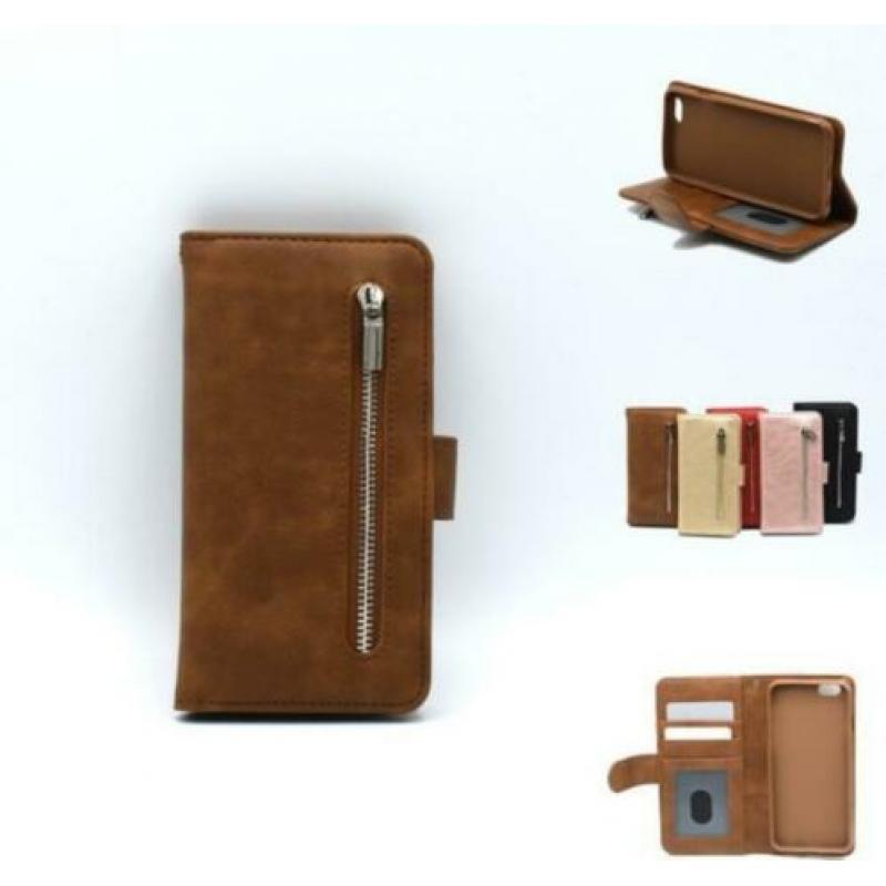 iPhone XS Max / XS / X / XR Portemonnee Hoesje Met Rits