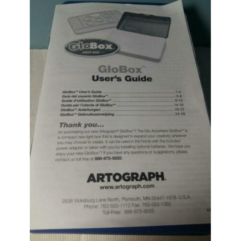 Globox embossing lichtbak in nette staat