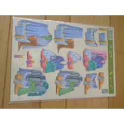 Knipvellen voor het maken van 3D kaarten 3 mapjes Nieuw