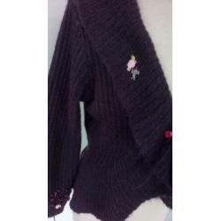 Isla Ibiza Bonita damesvest mt. XL, aubergine paars i.z.g.s.