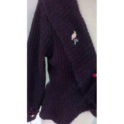 Isla Ibiza Bonita damesvest mt. XL, aubergine paars i.z.g.s.