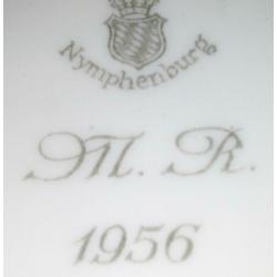 Nymphenburg schaaltje Duitse porselein 1956 Max Rossbach ..
