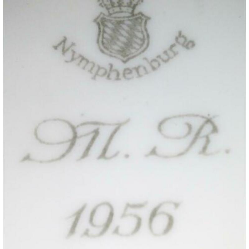 Nymphenburg schaaltje Duitse porselein 1956 Max Rossbach ..