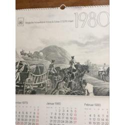 Militaria kalender uit 1980