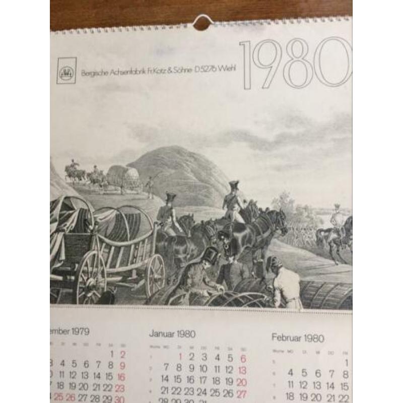 Militaria kalender uit 1980