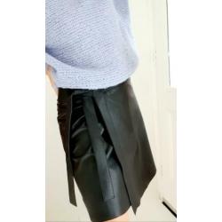 ? SELECTED FEMME ? | Zacht leren zwarte rok - als nieuw!! 38