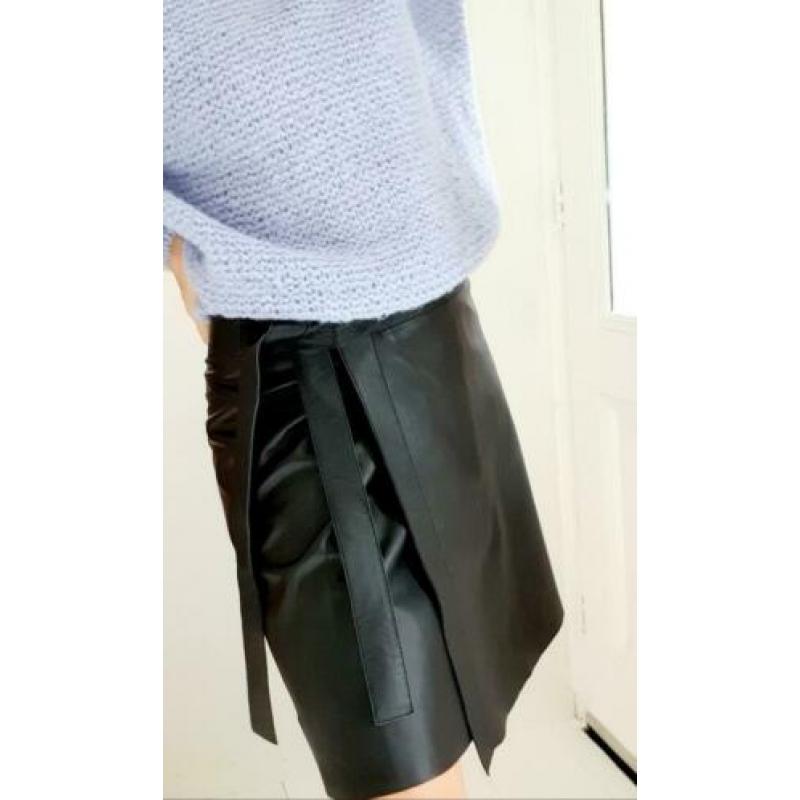 ? SELECTED FEMME ? | Zacht leren zwarte rok - als nieuw!! 38