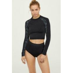 H&M High Waist Bikinibroekje, maat M, zwart, NIEUW