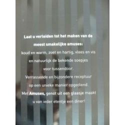Receptenboek met 33 Amuses Recepten, Boek + 6 glaasje