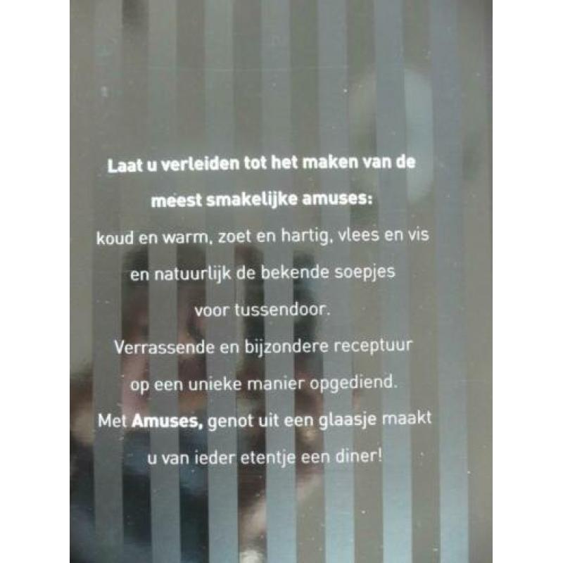 Receptenboek met 33 Amuses Recepten, Boek + 6 glaasje