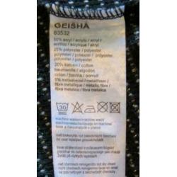 Geisha zwart grijs vest maat XS maat 34
