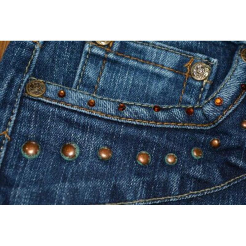 Onado, leuke stoere blauwe stretch jeans, maat 44