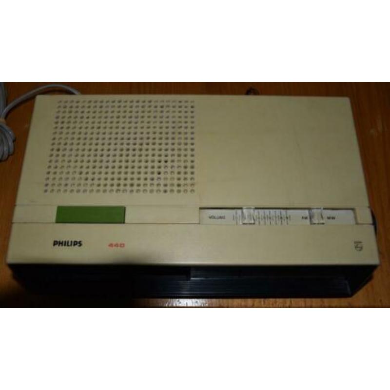 Vintage Philips Wekkerradio Rollover