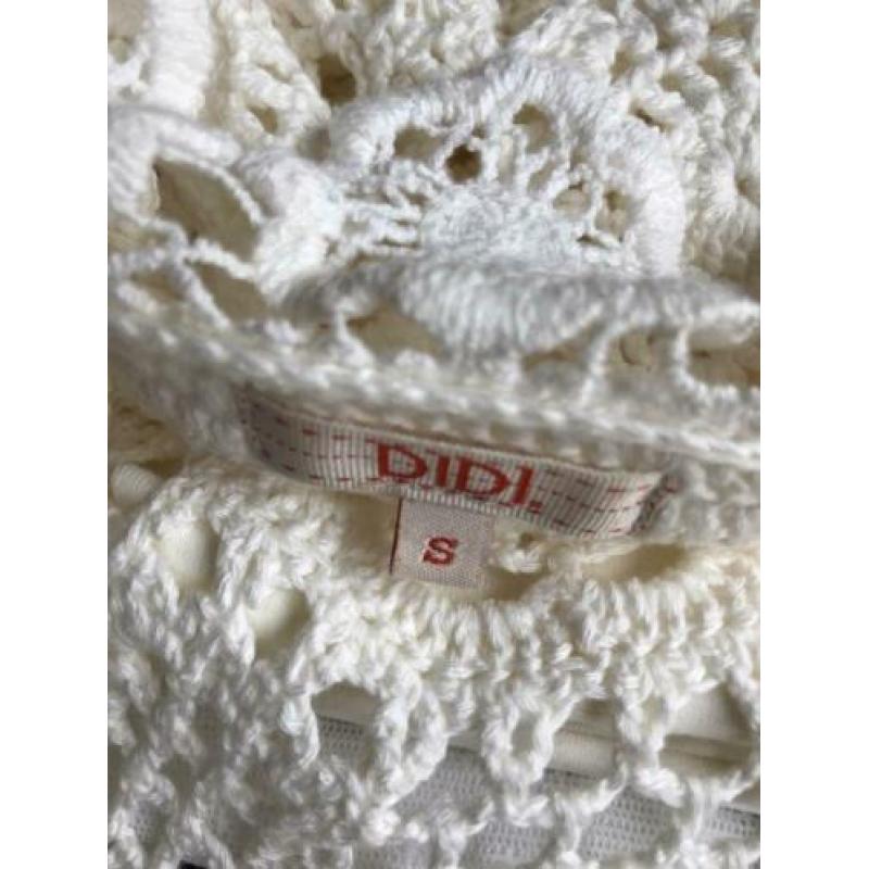 Nieuwe Didi gilet vest gehaakt room wit S 36/38 mooi??