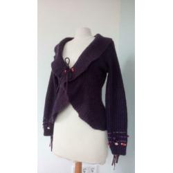 Isla Ibiza Bonita damesvest mt. XL, aubergine paars i.z.g.s.