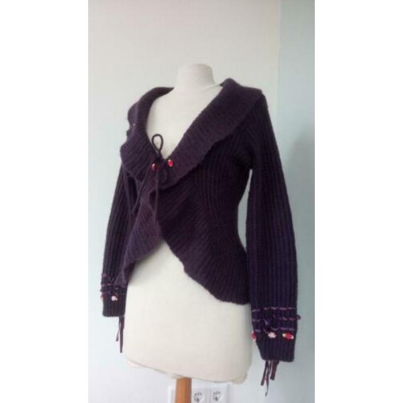 Isla Ibiza Bonita damesvest mt. XL, aubergine paars i.z.g.s.