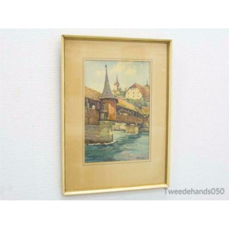 Prent schilderij in lijst 82003