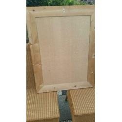 Grenen kuifspiegel afm 76 x 67 cm