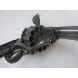 Zeldzaam 12-schots penvuur revolver. 19e eeuw