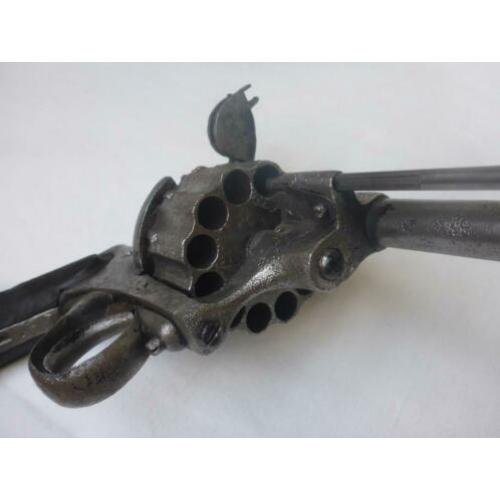 Zeldzaam 12-schots penvuur revolver. 19e eeuw
