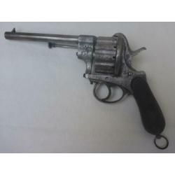 Zeldzaam 12-schots penvuur revolver. 19e eeuw