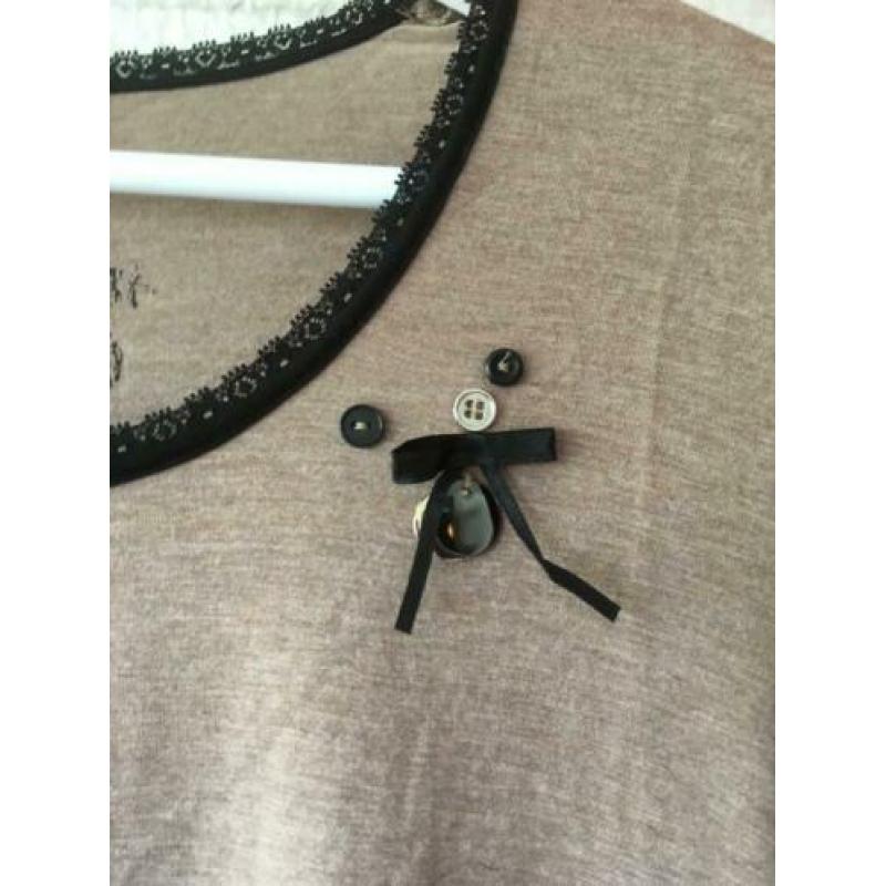 ZGAN *TAIFUN* Super Leuke Bruine Top Maat 44 [MP44] Erg mo