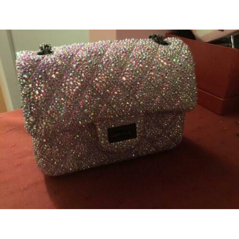 Zeer mooie 2.55 model tas met 25.000 swarovski steentjes