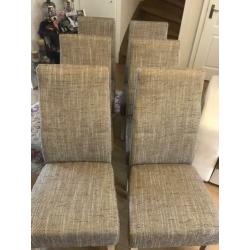 6 stuk eetkamer stoelen €175 of met bank 525