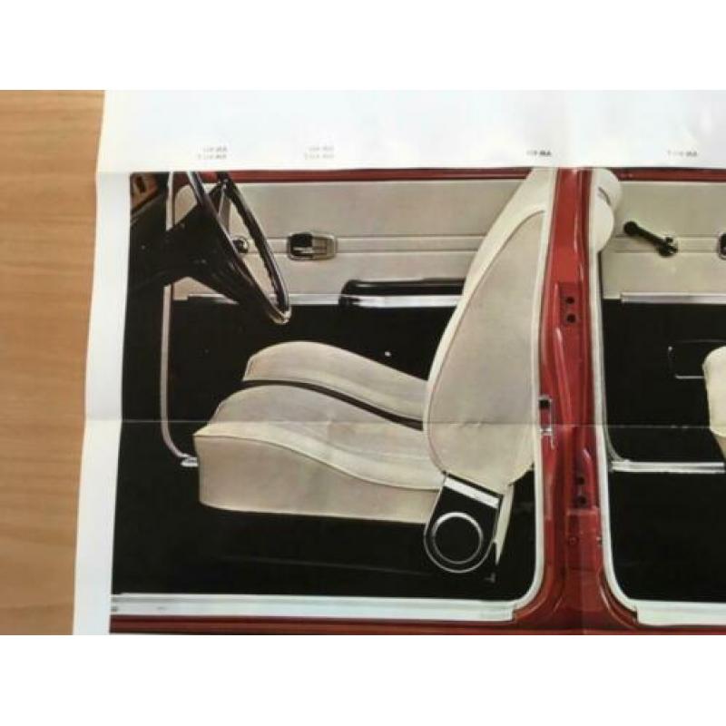 Autofolder/Brochure Volkswagen 411 kleuren programma 1968/69