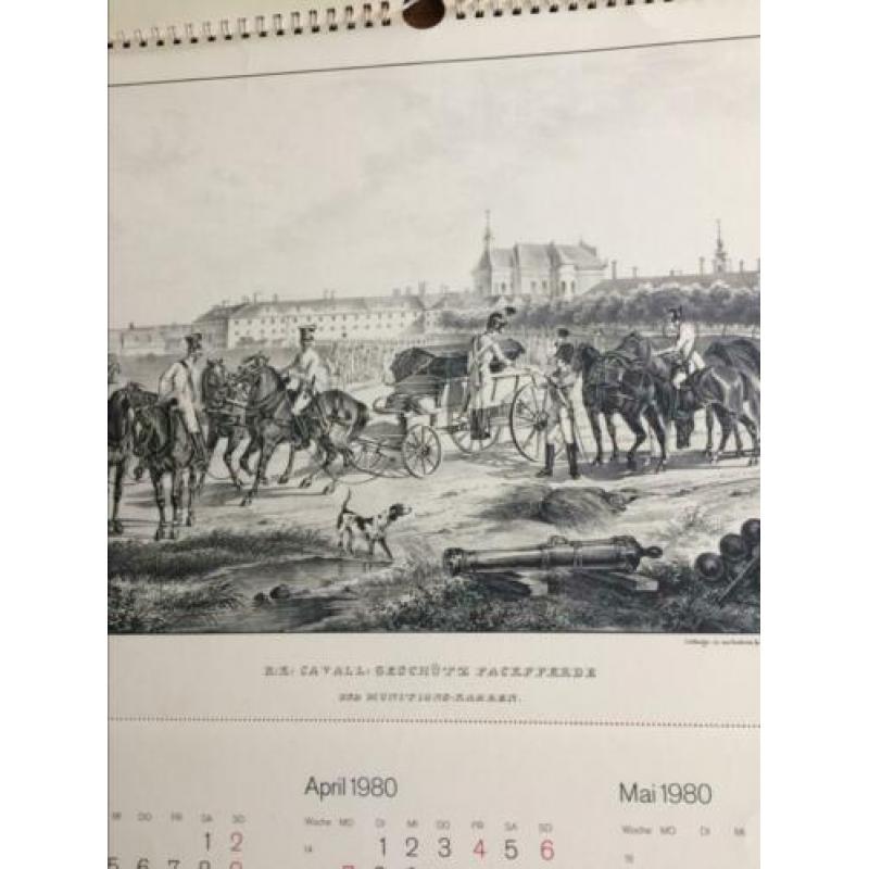 Militaria kalender uit 1980