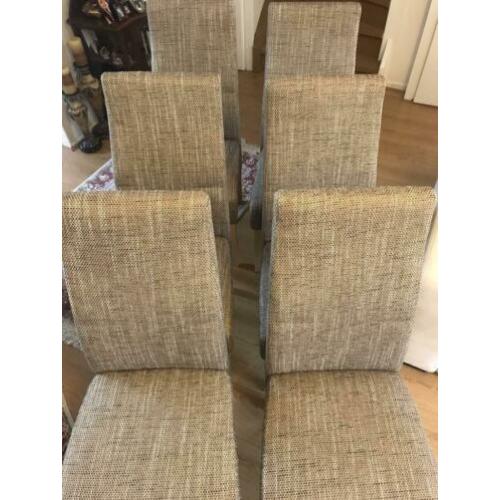 6 stuk eetkamer stoelen €175 of met bank 525