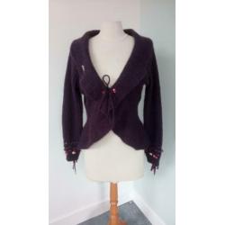 Isla Ibiza Bonita damesvest mt. XL, aubergine paars i.z.g.s.