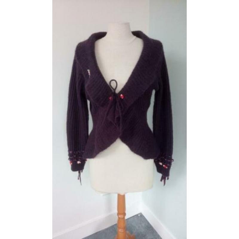 Isla Ibiza Bonita damesvest mt. XL, aubergine paars i.z.g.s.