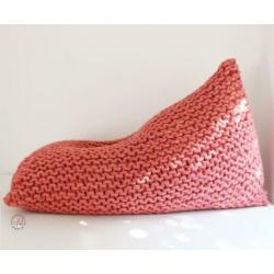 XL gebreide zitzak 100% WOL roze >> van 219,95 voor 168,95!-