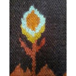wandtapijt, wol, handgeknoopt jaren 70 Cepelia
