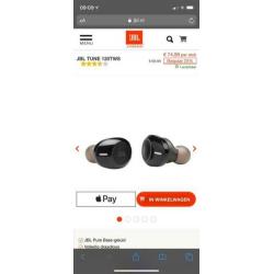JBL TUNE 120 in-ear oordopjes