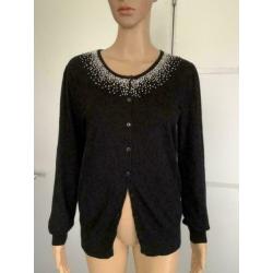 D1134 French Connection maat M=38/40 vest vestje zwart feest