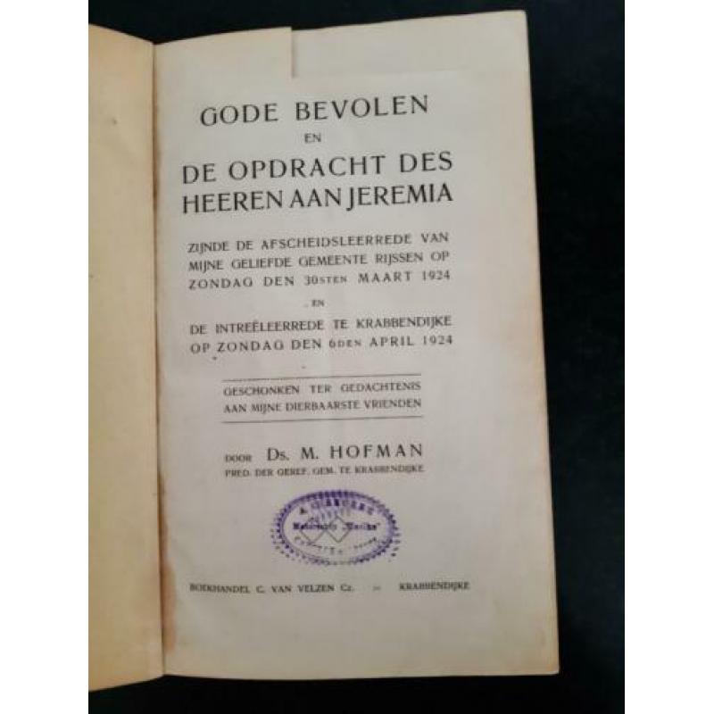 GODE BEVOLEN en DE OPDRACHT DES HEEREN AAN JEREMIA