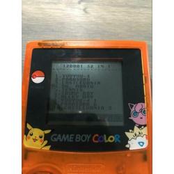 Gameboy Color Oranje Pokémon editie met spellen
